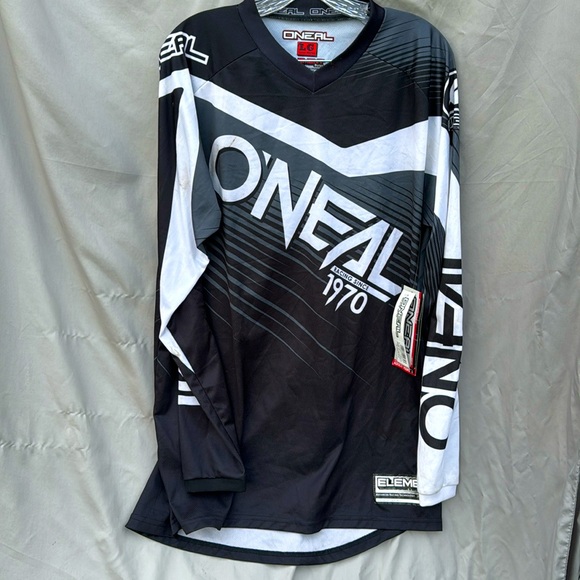 NWT O’Neill racing element, jersey, black and gray size large - Picture 1 of 6